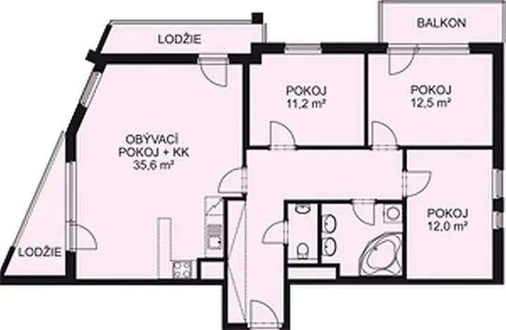 Pronájem bytu 4+kk, Praha - Zličín, Sazovická, 111 m2