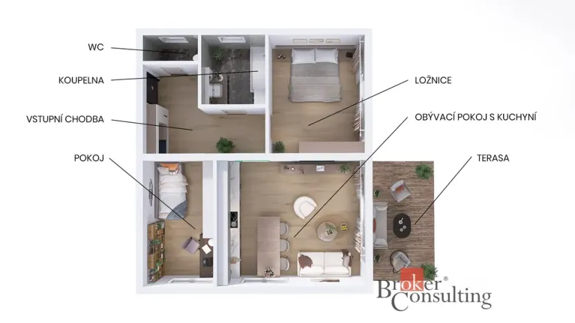 Prodej bytu 3+kk, Hronov, Husova, 70 m2