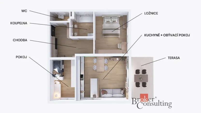 Prodej bytu 3+kk, Hronov, Husova, 70 m2