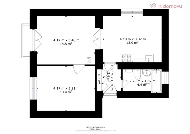 Prodej bytu 2+1, Ostrava - Zábřeh, Žoluděvova, 49 m2
