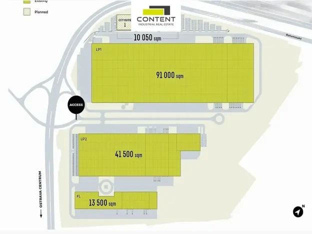 Pronájem skladu, Ostrava - Hrušov, Žižkova, 4200 m2