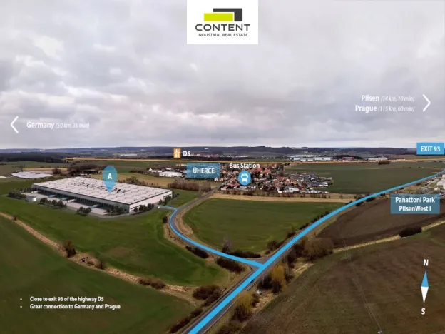 Pronájem skladu, Úherce, Luční, 5000 m2