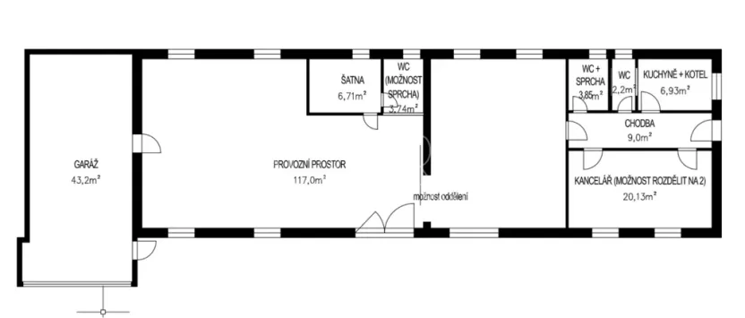 Pronájem skladu, Vestec, Vestecká, 252 m2