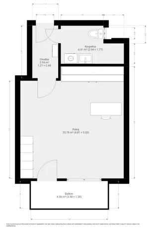 Pronájem bytu 1+kk, Brno - Staré Brno, Trýbova, 34 m2