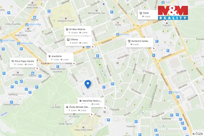 Pronájem bytu 3+1, Praha - Kamýk, Cihlářova, 66 m2