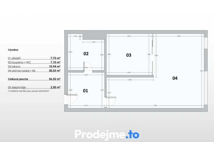 Pronájem bytu 2+kk, Znojmo, Kosmákova, 60 m2