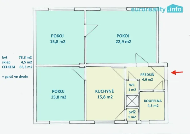 Prodej bytu 3+1, Brandýs nad Labem-Stará Boleslav, Michalovická, 79 m2