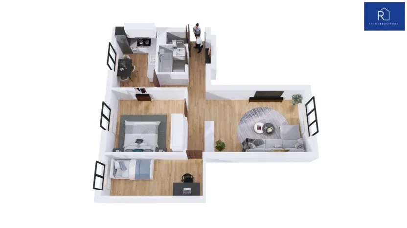 Prodej bytu 3+1, Uničov, Nerudova, 64 m2