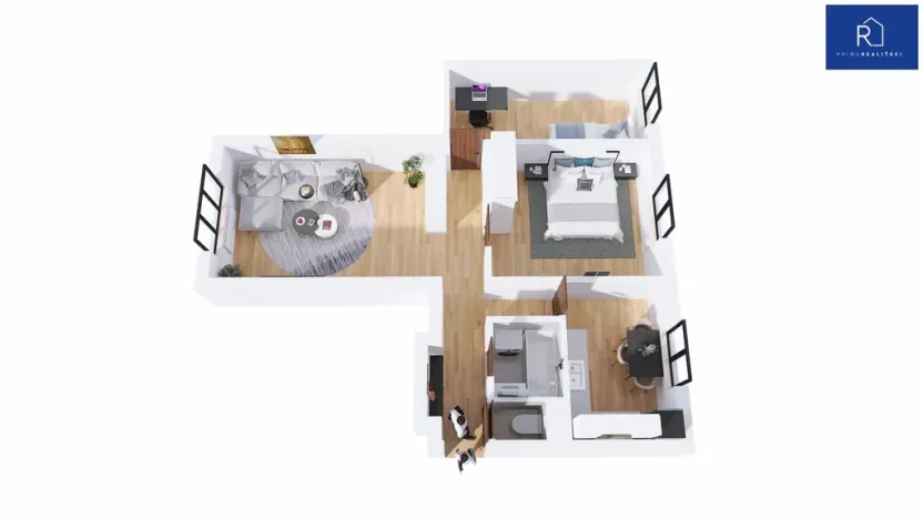 Prodej bytu 3+1, Uničov, Nerudova, 64 m2