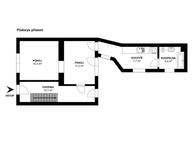 Prodej rodinného domu, Prostějov - Čechůvky, 88 m2