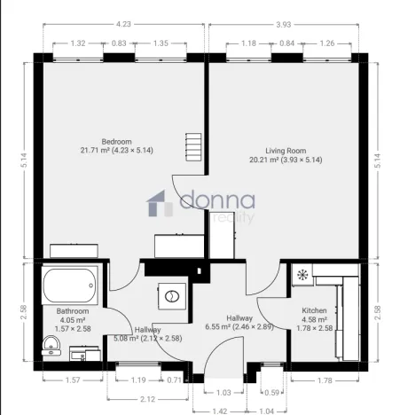 Pronájem bytu 2+kk, Praha, Palackého, 62 m2