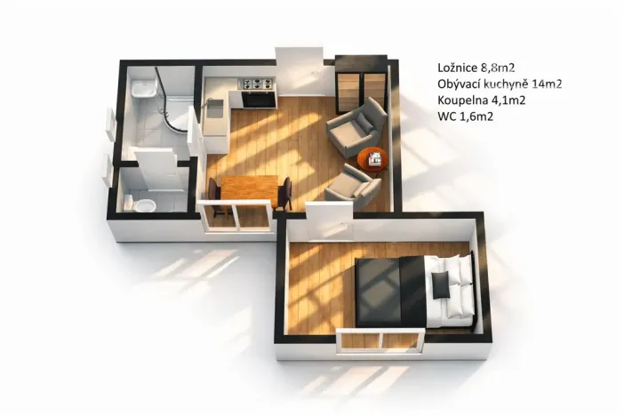 Prodej bytu 2+kk, Olomouc - Řepčín, 28 m2