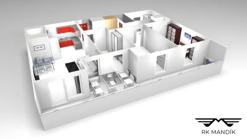 Pronájem bytu 4+kk, Praha - Letňany, Bechlínská, 82 m2