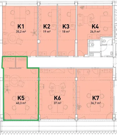 Pronájem kanceláře, Praha - Veleslavín, Na Petřinách, 40 m2
