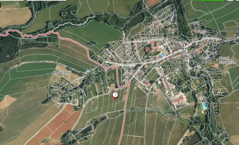 Prodej pozemku, Horní Stropnice - Bedřichov, 3502 m2