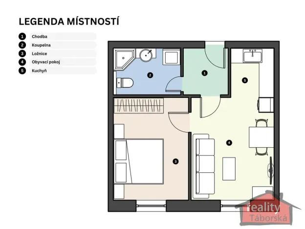 Prodej bytu 2+kk, Nupaky, Nupacká, 42 m2