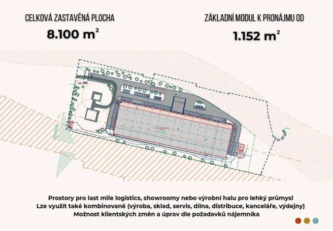 Pronájem skladu, Ostrava - Slezská Ostrava, Podzámčí, 3500 m2