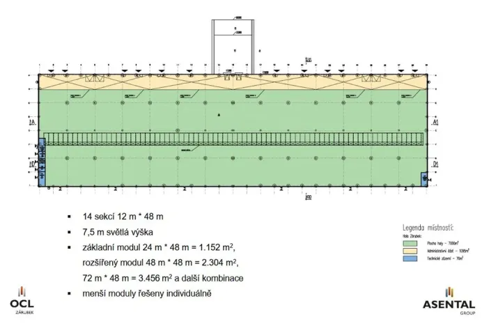Pronájem výrobních prostor, Ostrava - Slezská Ostrava, Podzámčí, 1152 m2