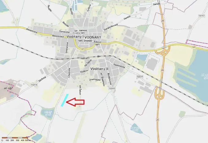 Prodej pole, Vodňany, 8784 m2