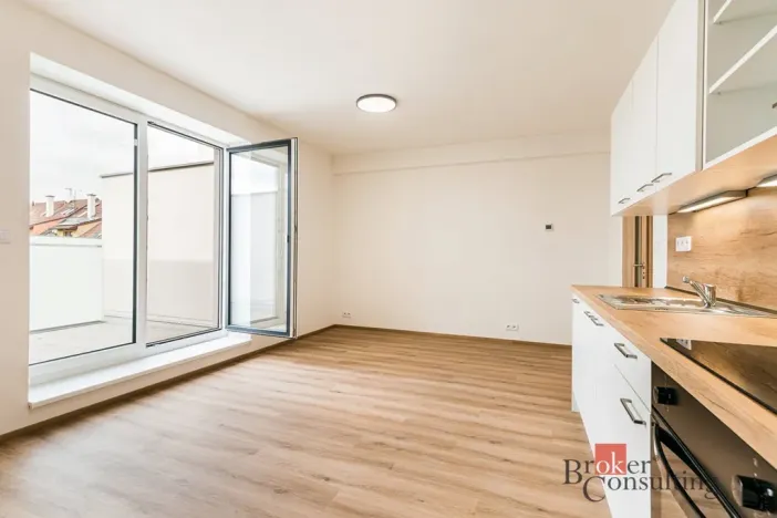 Pronájem bytu 1+kk, Brno - Kníničky, Hluboček, 32 m2