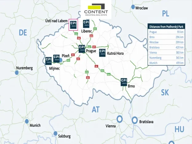 Pronájem výrobních prostor, Ústí nad Labem - Všebořice, Podhoří, 10580 m2