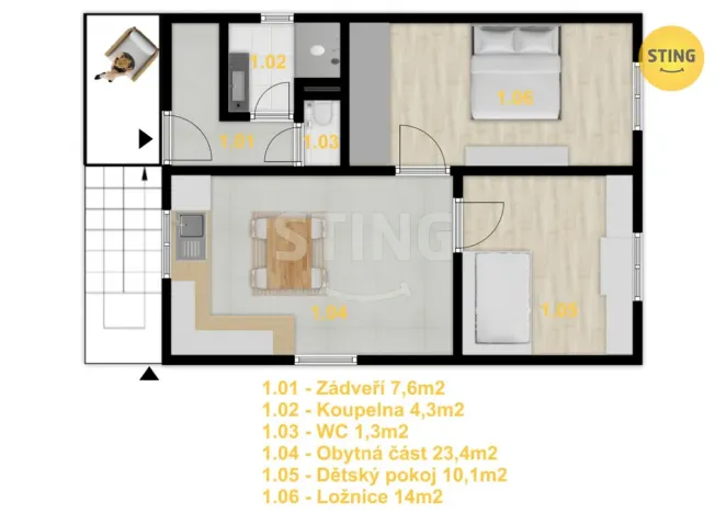 Prodej bytu 3+kk, Bolatice, Hlavní, 60 m2