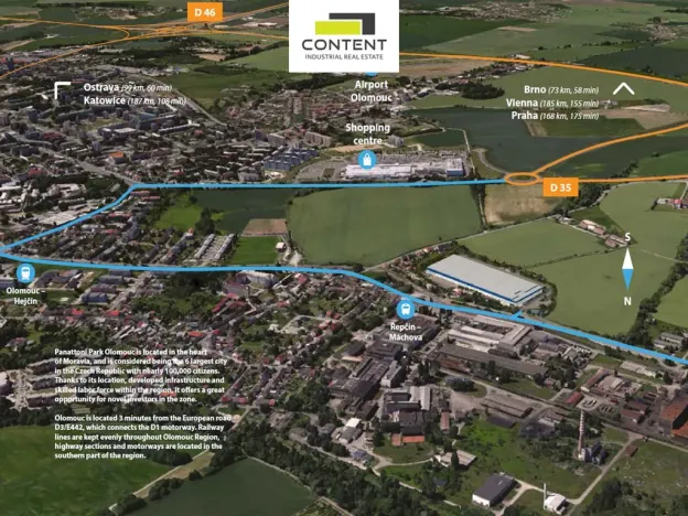 Pronájem výrobních prostor, Olomouc - Řepčín, 25800 m2