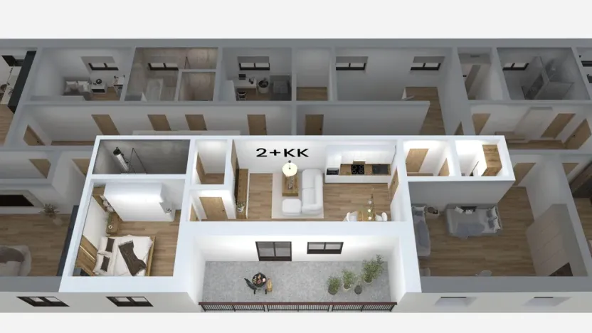Prodej bytu 2+kk, Litvínov - Chudeřín, Horská, 54 m2