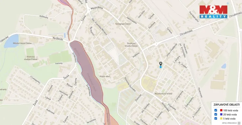 Prodej bytu 2+1, Čáslav - Čáslav-Nové Město, Jiřího z Poděbrad, 58 m2