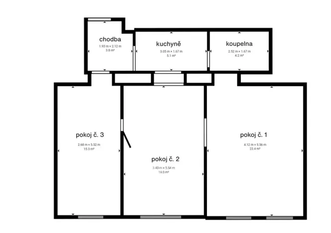 Pronájem bytu 3+1, Praha - Smíchov, Zborovská, 74 m2