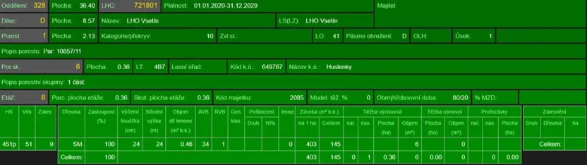 Prodej lesa, Huslenky, 29988 m2