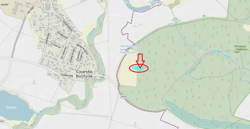 Prodej podílu lesa, Přerov nad Labem, 1596 m2