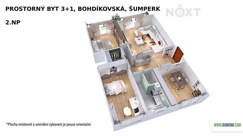 Prodej bytu 3+1, Šumperk, Bohdíkovská, 75 m2