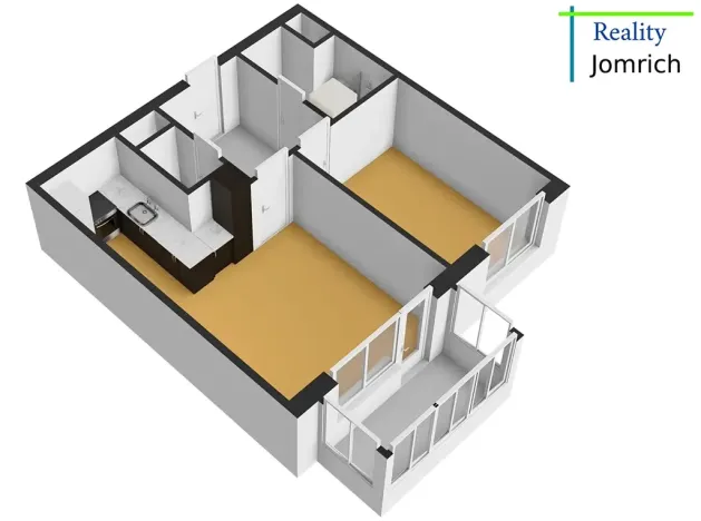 Pronájem bytu 2+kk, Liberec, Americká, 55 m2