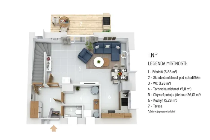 Prodej rodinného domu, Pustiměř, Konečná, 86 m2