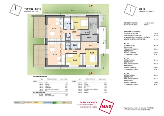 Prodej bytu 3+kk, Němčičky, 72 m2