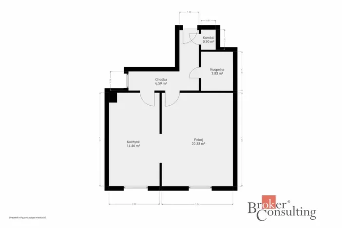 Pronájem bytu 1+1, Praha - Braník, Branická, 46 m2