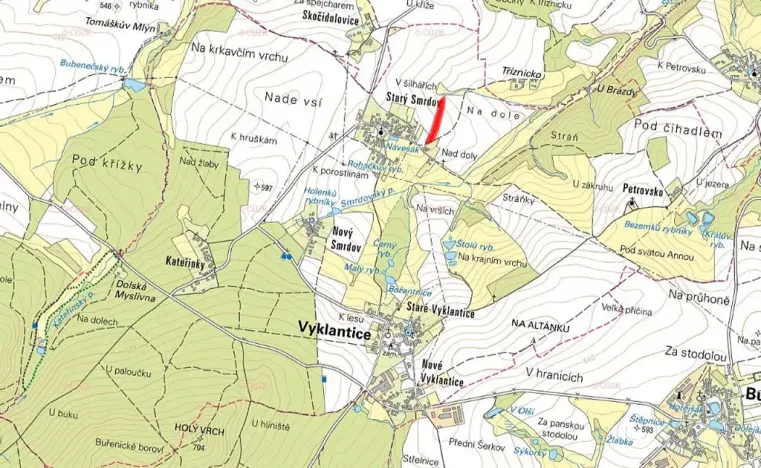 Prodej podílu komerčního pozemku, Vyklantice, 3299 m2