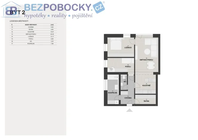 Prodej bytu 3+kk, Havlíčkův Brod, Vagonova, 76 m2