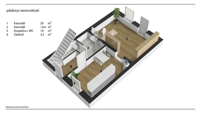 Pronájem kanceláře, Pardubice, Chrudimská, 149 m2