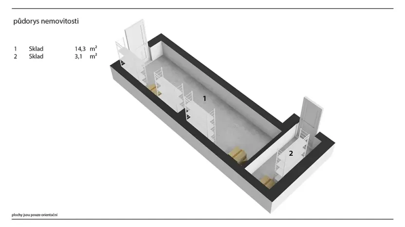 Pronájem kanceláře, Pardubice, Chrudimská, 149 m2
