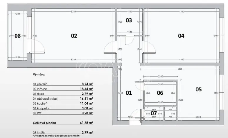 Prodej bytu 2+1, Brno - Židenice, Stará osada, 64 m2