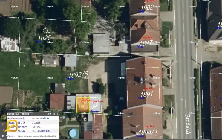 Prodej garáže, Uherský Brod, 23 m2