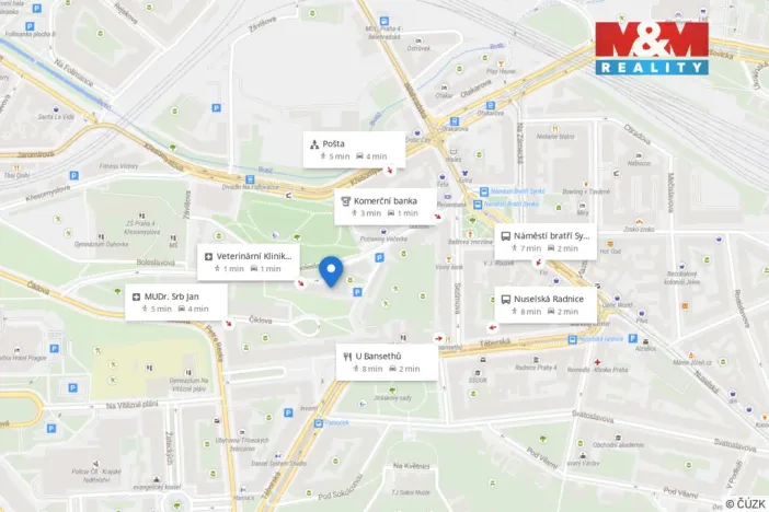 Prodej bytu 2+1, Praha - Nusle, Boleslavova, 53 m2