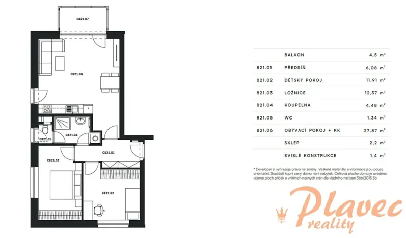 Pronájem bytu 3+kk, Hořovice, Kopřivová, 71 m2