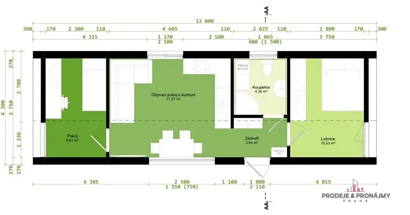 Prodej domu na klíč, Chomutov, 58 m2