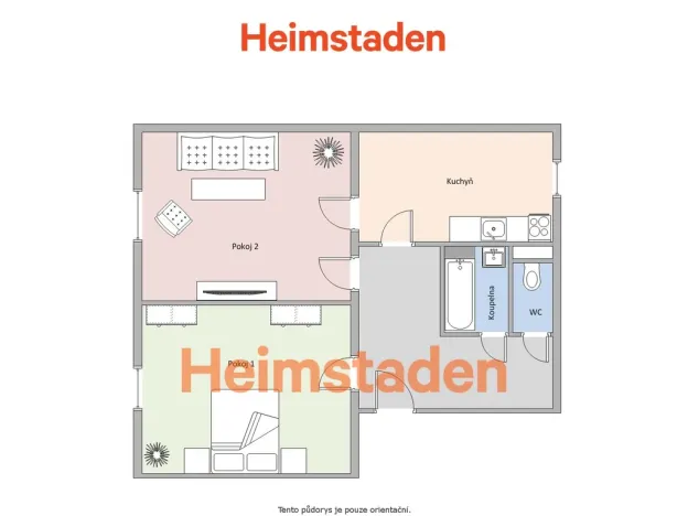 Pronájem bytu 2+1, Havířov - Šumbark, Okružní, 56 m2