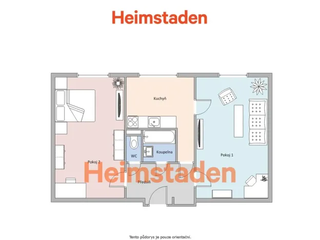 Pronájem bytu 2+1, Havířov - Město, Národní třída, 50 m2
