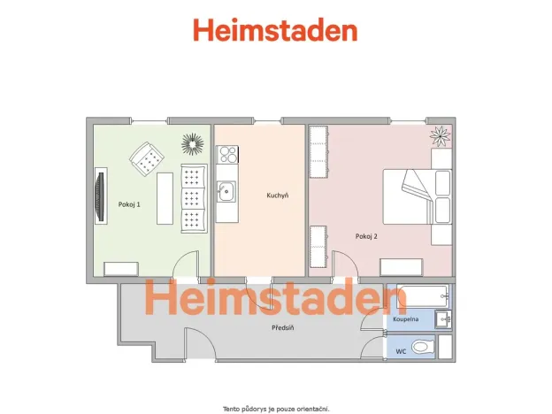 Pronájem bytu 2+1, Ostrava - Poruba, náměstí Vítězslava Nováka, 52 m2