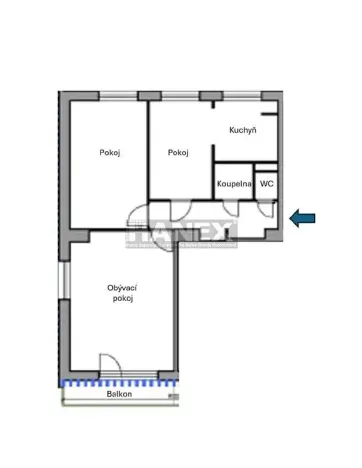Prodej bytu 3+1, Praha - Žižkov, Spojovací, 60 m2